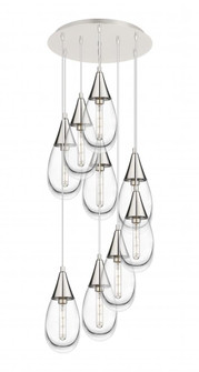 Malone - 9 Light - 20 inch - Polished Nickel - Multi Pendant (3442|119-450-1P-PN-G450-6CL)