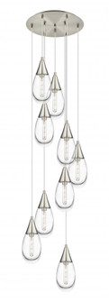 Malone - 9 Light - 20 inch - Brushed Satin Nickel - Multi Pendant (3442|119-450-1P-SN-G450-6CL)