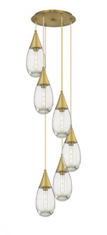 Malone - 6 Light - 17 inch - Brushed Brass - Multi Pendant (3442|116-450-1P-BB-G450-6CL)