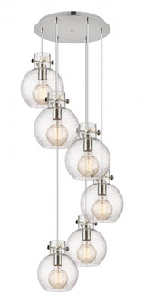 Newton Sphere - 6 Light - 19 inch - Polished Nickel - Cord hung - Multi Pendant (3442|116-410-1PS-PN-G410-8SDY)