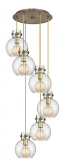 Newton Sphere - 6 Light - 19 inch - Brushed Brass - Cord hung - Multi Pendant (3442|116-410-1PS-BB-G410-8SDY)
