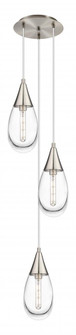 Malone - 3 Light - 14 inch - Brushed Satin Nickel - Multi Pendant (3442|113-450-1P-SN-G450-6CL)
