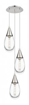 Malone - 3 Light - 14 inch - Polished Nickel - Multi Pendant (3442|113-450-1P-PN-G450-6CL)
