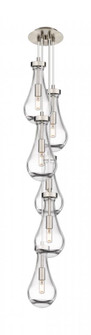 Owego - 6 Light - 7 inch - Brushed Satin Nickel - Multi Pendant (3442|106-451-1P-SN-G451-5CL)