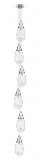 Malone - 6 Light - 8 inch - Brushed Satin Nickel - Multi Pendant (3442|106-450-1P-SN-G450-6SCL)