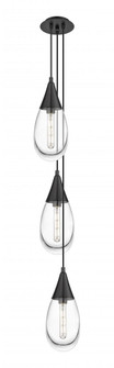 Malone - 3 Light - 8 inch - Matte Black - Multi Pendant (3442|103-450-1P-BK-G450-6CL)