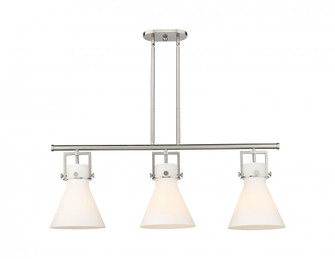 Newton Cone - 3 Light - 42 inch - Satin Nickel - Island Light (3442|411-3I-SN-G411-10WH)