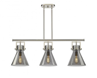 Newton Cone - 3 Light - 42 inch - Satin Nickel - Island Light (3442|411-3I-SN-G411-10SM)