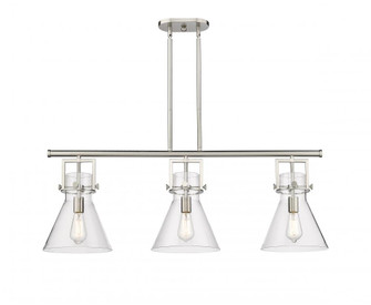 Newton Cone - 3 Light - 42 inch - Satin Nickel - Island Light (3442|411-3I-SN-G411-10CL)