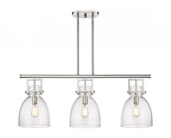Newton Bell - 3 Light - 42 inch - Polished Nickel - Island Light (3442|411-3I-PN-G412-10SDY)