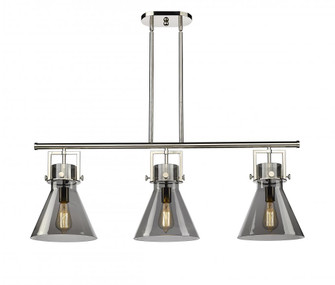 Newton Cone - 3 Light - 42 inch - Polished Nickel - Island Light (3442|411-3I-PN-G411-10SM)