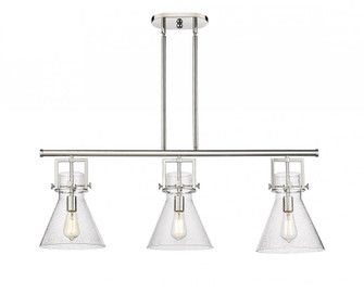 Newton Cone - 3 Light - 42 inch - Polished Nickel - Island Light (3442|411-3I-PN-G411-10SDY)