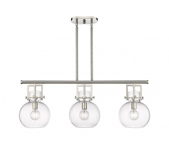 Newton Sphere - 3 Light - 42 inch - Polished Nickel - Island Light (3442|411-3I-PN-G410-10CL)
