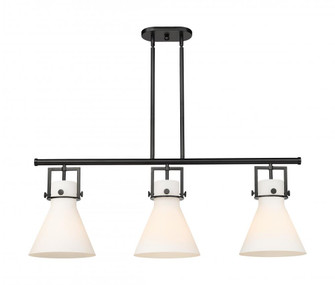Newton Cone - 3 Light - 42 inch - Matte Black - Island Light (3442|411-3I-BK-G411-10WH)