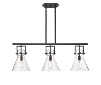 Newton Cone - 3 Light - 42 inch - Matte Black - Island Light (3442|411-3I-BK-G411-10CL)