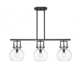 Newton Sphere - 3 Light - 42 inch - Matte Black - Island Light (3442|411-3I-BK-G410-10CL)
