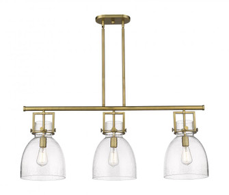 Newton Bell - 3 Light - 42 inch - Brushed Brass - Island Light (3442|411-3I-BB-G412-10SDY)