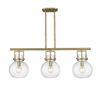 Newton Sphere - 3 Light - 42 inch - Brushed Brass - Island Light (3442|411-3I-BB-G410-10SDY)