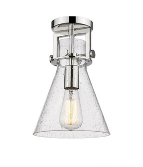 Newton Cone - 1 Light - 8 inch - Polished Nickel - Semi-Flush Mount (3442|411-1F-PN-G411-8SDY)