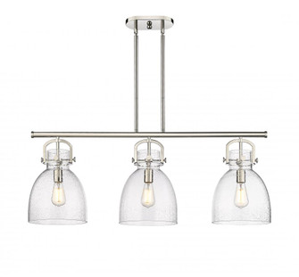 Newton Bell - 3 Light - 42 inch - Polished Nickel - Island Light (3442|410-3I-PN-G412-10SDY)