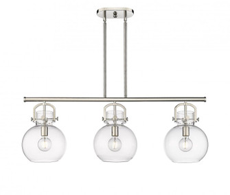 Newton Sphere - 3 Light - 42 inch - Polished Nickel - Island Light (3442|410-3I-PN-G410-10CL)