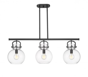 Newton Sphere - 3 Light - 42 inch - Matte Black - Island Light (3442|410-3I-BK-G410-10CL)