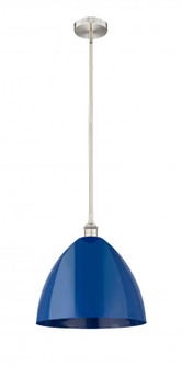 Plymouth - 1 Light - 16 inch - Brushed Satin Nickel - Cord hung - Mini Pendant (3442|616-1S-SN-MBD-16-BL)