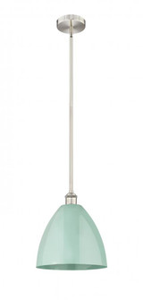 Plymouth - 1 Light - 12 inch - Brushed Satin Nickel - Cord hung - Mini Pendant (3442|616-1S-SN-MBD-12-SF)