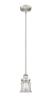 Canton - 1 Light - 5 inch - Brushed Satin Nickel - Cord hung - Mini Pendant (3442|616-1SH-SN-G182S-LED)