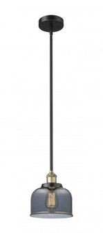 Bell - 1 Light - 8 inch - Black Antique Brass - Stem hung - Mini Pendant (3442|616-1SH-BAB-G73)