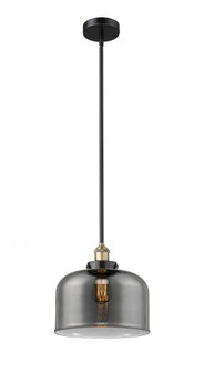 Bell - 1 Light - 12 inch - Black Antique Brass - Stem hung - Mini Pendant (3442|616-1SH-BAB-G73-L)