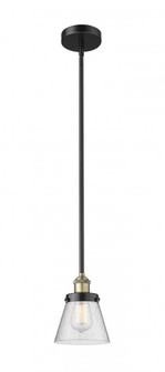 Cone - 1 Light - 6 inch - Black Antique Brass - Stem hung - Mini Pendant (3442|616-1SH-BAB-G64)
