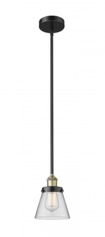 Cone - 1 Light - 6 inch - Black Antique Brass - Stem hung - Mini Pendant (3442|616-1SH-BAB-G62)
