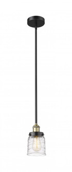 Bell - 1 Light - 5 inch - Black Antique Brass - Stem hung - Mini Pendant (3442|616-1SH-BAB-G513)