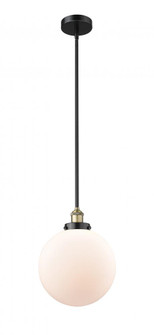 Beacon - 1 Light - 12 inch - Black Antique Brass - Stem hung - Mini Pendant (3442|616-1SH-BAB-G201-12)