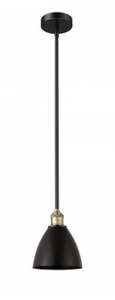 Bristol - 1 Light - 8 inch - Black Antique Brass - Stem hung - Mini Pendant (3442|616-1S-BAB-MBD-75-BK)