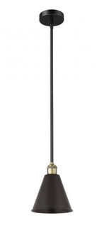 Berkshire - 1 Light - 8 inch - Black Antique Brass - Stem hung - Mini Pendant (3442|616-1S-BAB-MBC-8-BK)
