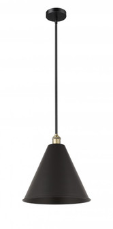 Berkshire - 1 Light - 16 inch - Black Antique Brass - Stem hung - Mini Pendant (3442|616-1S-BAB-MBC-16-BK-LED)