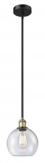 Athens - 1 Light - 8 inch - Black Antique Brass - Stem hung - Mini Pendant (3442|616-1S-BAB-G124-8)
