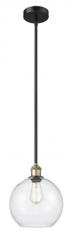 Athens - 1 Light - 10 inch - Black Antique Brass - Stem hung - Mini Pendant (3442|616-1S-BAB-G124-10)