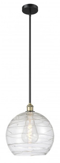 Athens Deco Swirl - 1 Light - 14 inch - Black Antique Brass - Stem hung - Pendant (3442|616-1S-BAB-G1213-14)