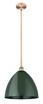Plymouth - 1 Light - 16 inch - Antique Copper - Cord hung - Mini Pendant (3442|616-1S-AC-MBD-16-GR)