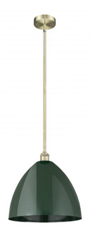 Plymouth - 1 Light - 16 inch - Antique Brass - Cord hung - Mini Pendant (3442|616-1S-AB-MBD-16-GR)
