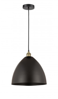 Bristol - 1 Light - 16 inch - Black Antique Brass - Cord hung - Mini Pendant (3442|616-1P-BAB-MBD-16-BK)