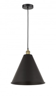 Berkshire - 1 Light - 16 inch - Black Antique Brass - Cord hung - Mini Pendant (3442|616-1P-BAB-MBC-16-BK)