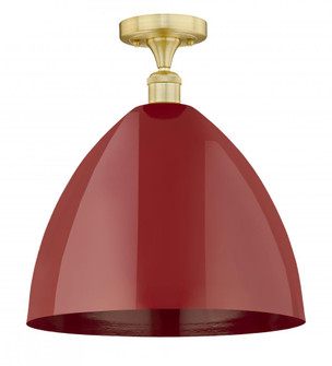 Plymouth - 1 Light - 16 inch - Satin Gold - Semi-Flush Mount (3442|616-1F-SG-MBD-16-RD)