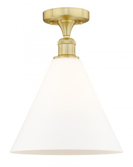 Berkshire - 1 Light - 12 inch - Satin Gold - Semi-Flush Mount (3442|616-1F-SG-GBC-121)