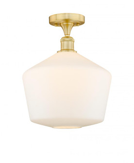 Cindyrella - 1 Light - 12 inch - Satin Gold - Semi-Flush Mount (3442|616-1F-SG-G651-12)