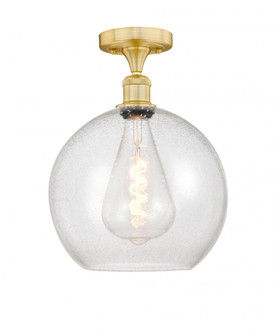 Athens - 1 Light - 12 inch - Satin Gold - Semi-Flush Mount (3442|616-1F-SG-G124-12)