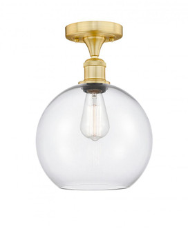 Athens - 1 Light - 10 inch - Satin Gold - Semi-Flush Mount (3442|616-1F-SG-G122-10)